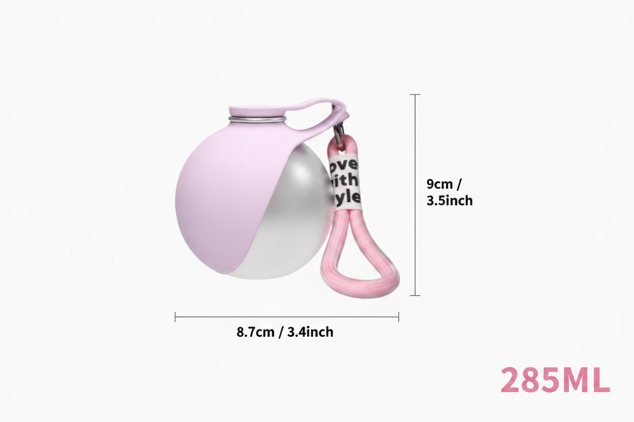 Pink Bottle Dimensions 285ml